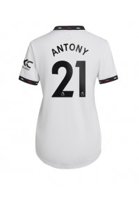 Fotbalové Dres Manchester United Antony #21 Dámské Venkovní Oblečení 2022-23 Krátký Rukáv